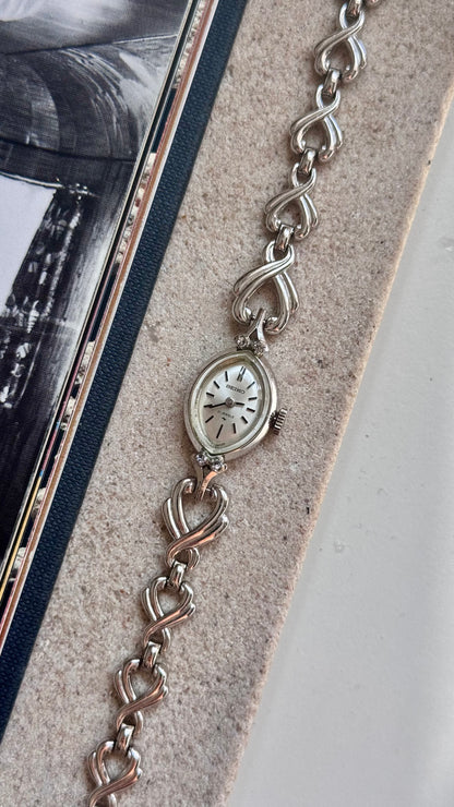 Seiko 1960s manual vintage watch - white gold plated