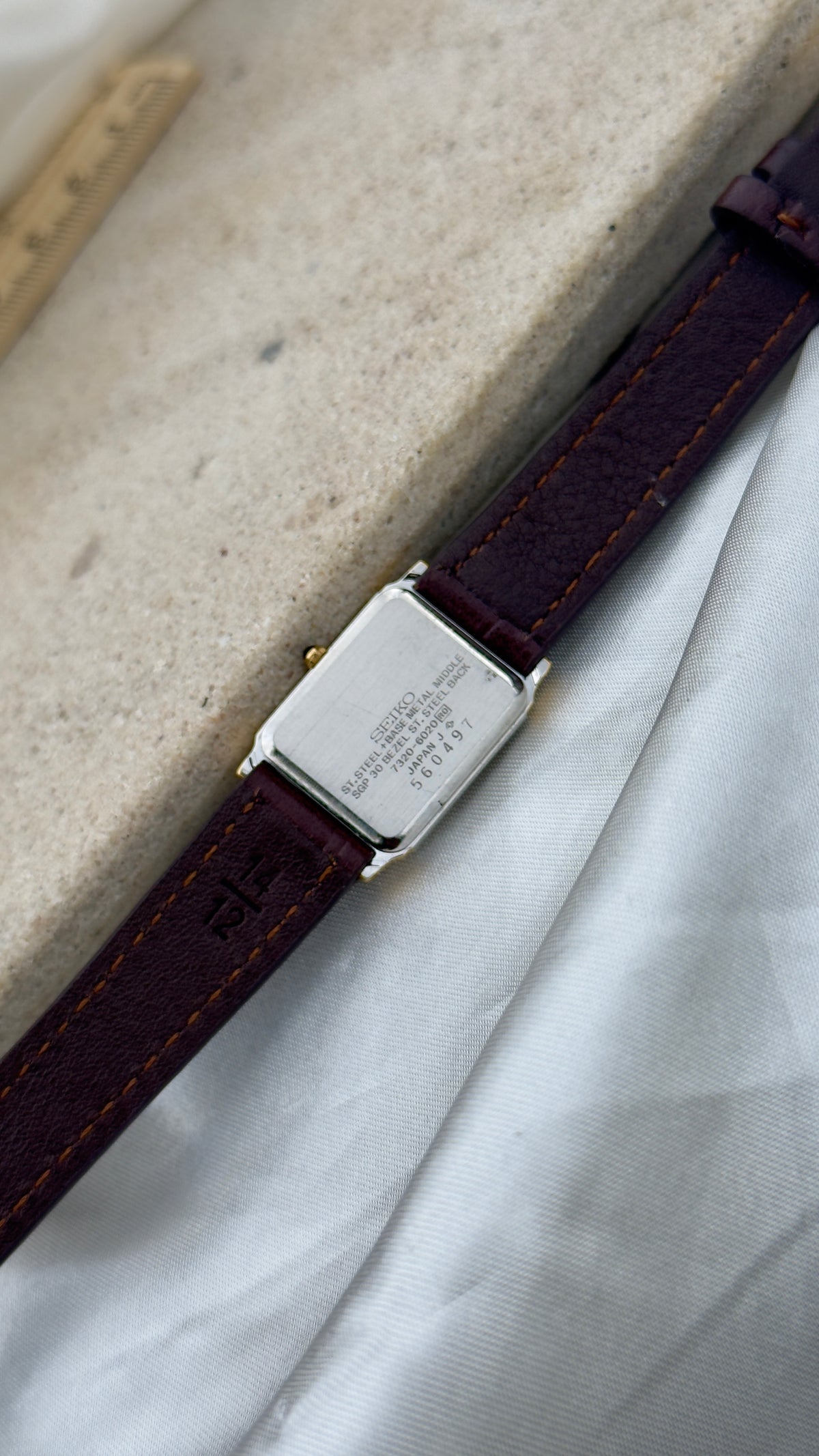 Vintage Seiko Exceline Women's Tank Watch 1985 - Gold Plated, Mint Condition