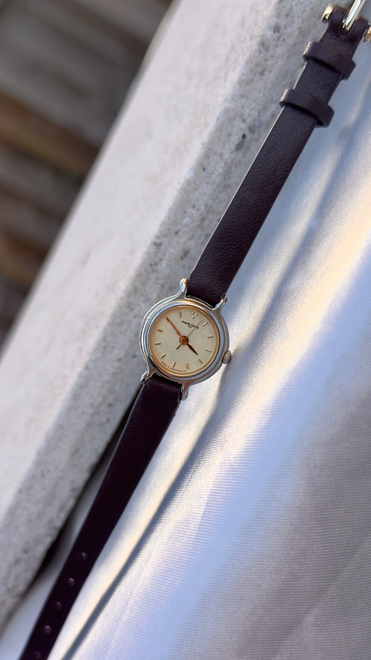 Marie Claire Vintage Watch 1990s - Bespoke Leather, Gold Plated