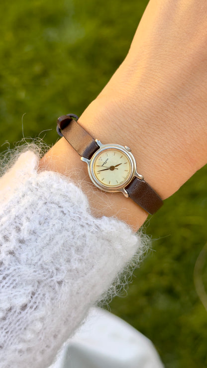 Marie Claire Vintage Watch 1990s - Bespoke Leather, Gold Plated