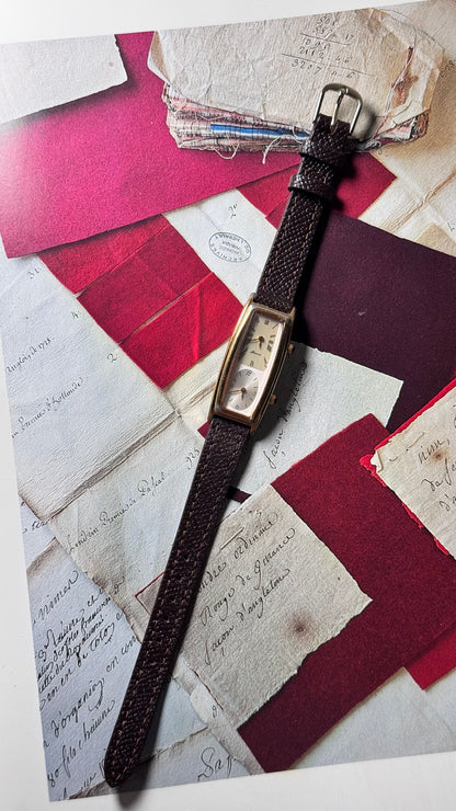 Vintage Citizen Noevir Dual Time Watch, Bespoke Leather