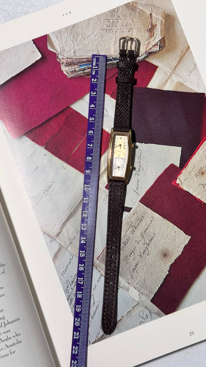 Vintage Citizen Noevir Dual Time Watch, Bespoke Leather