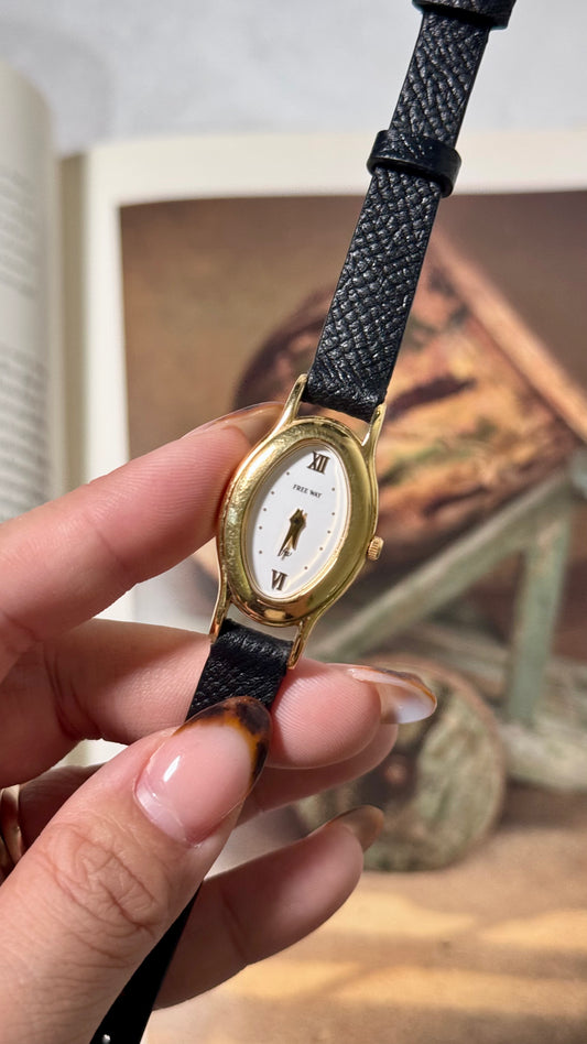 Vintage Citizen Free Way 2000 Watch - Bespoke Leather