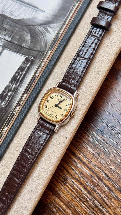 ORIENT VX Vintage Watch 1980s - White gold and gold plated