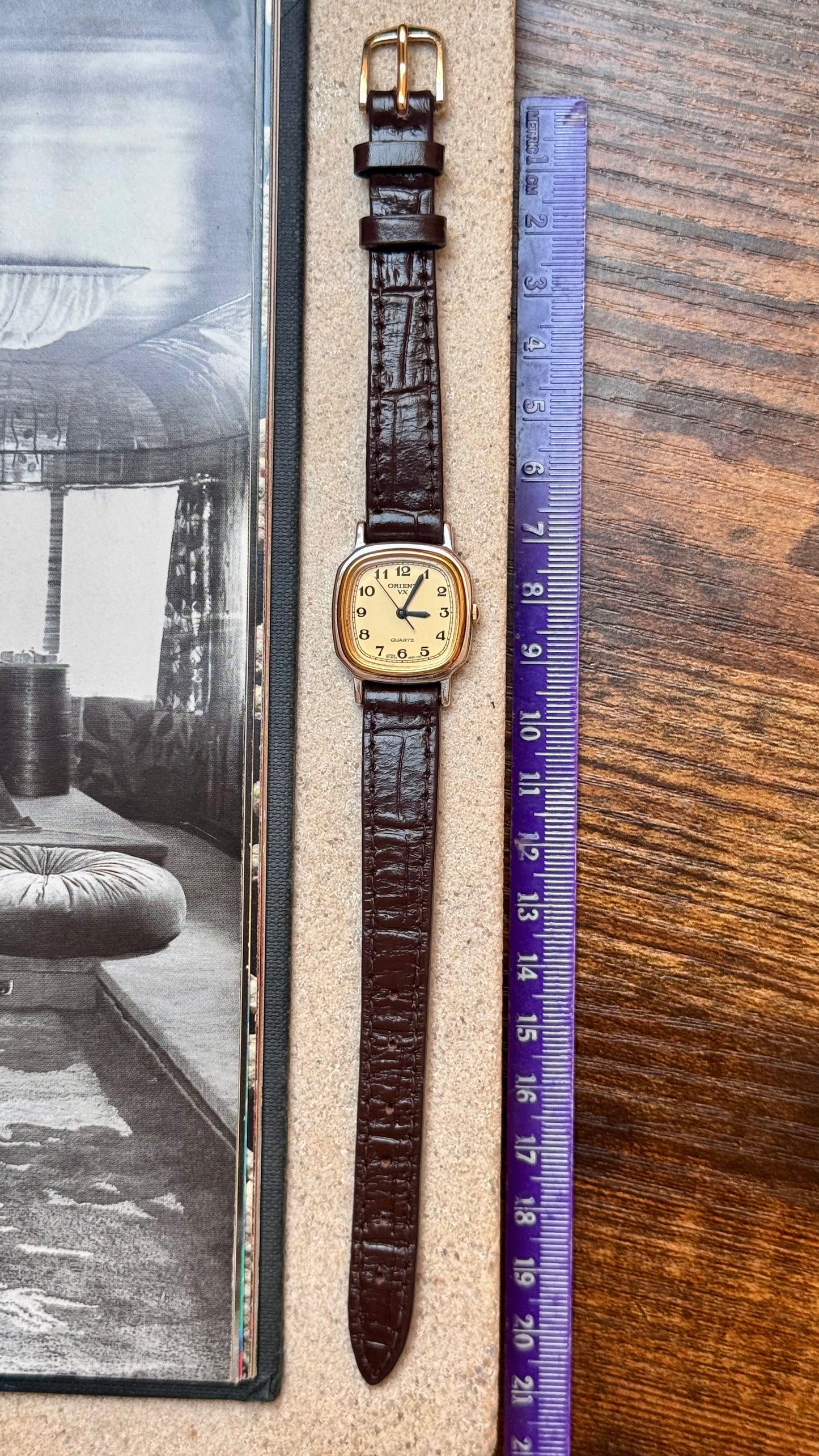 ORIENT VX Vintage Watch 1980s - White gold and gold plated