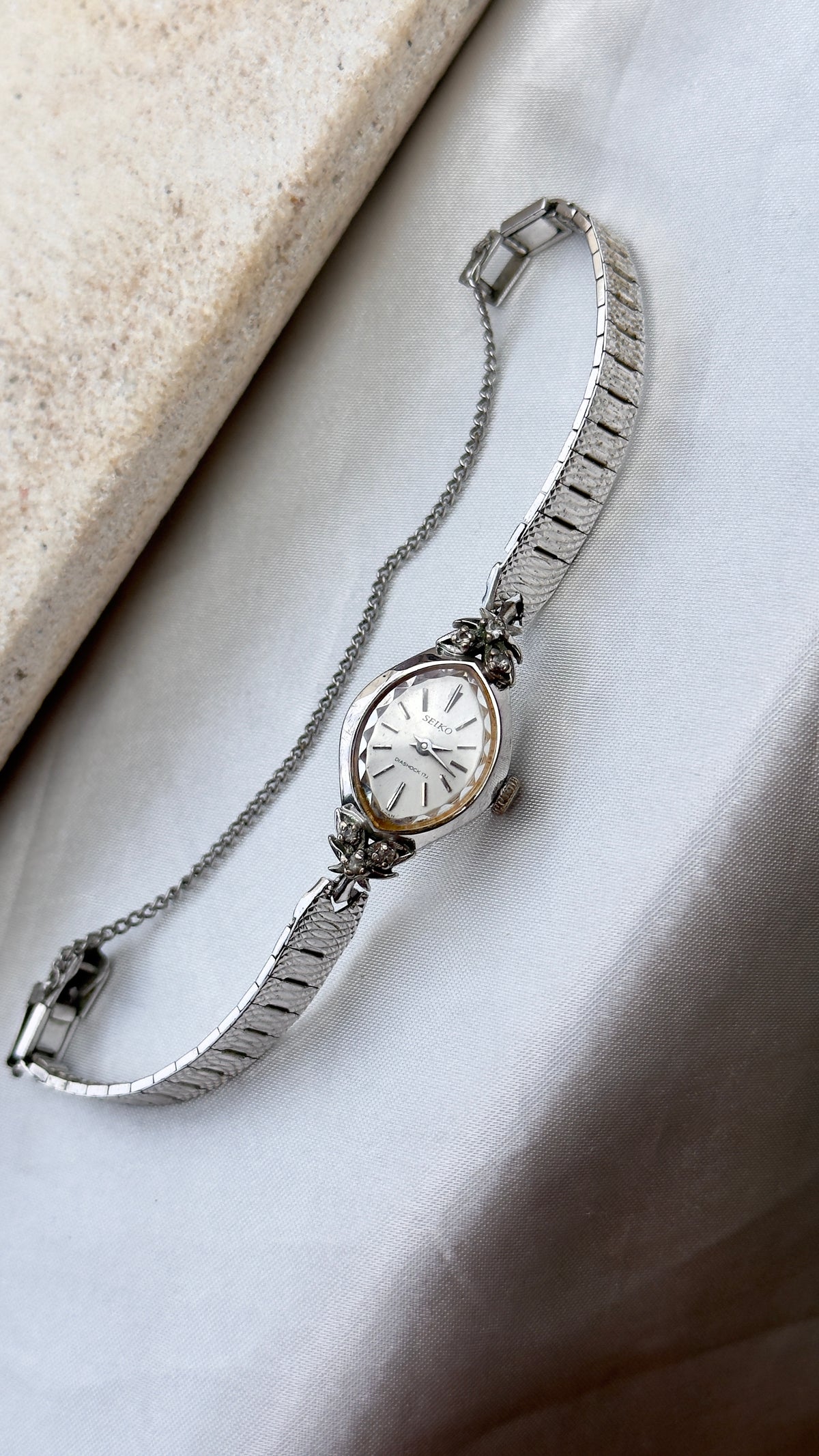 Super Rare 1960s Seiko vintage manual watch - white gold plated