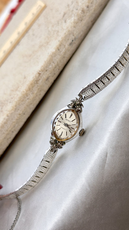 Super Rare 1960s Seiko vintage manual watch - white gold plated