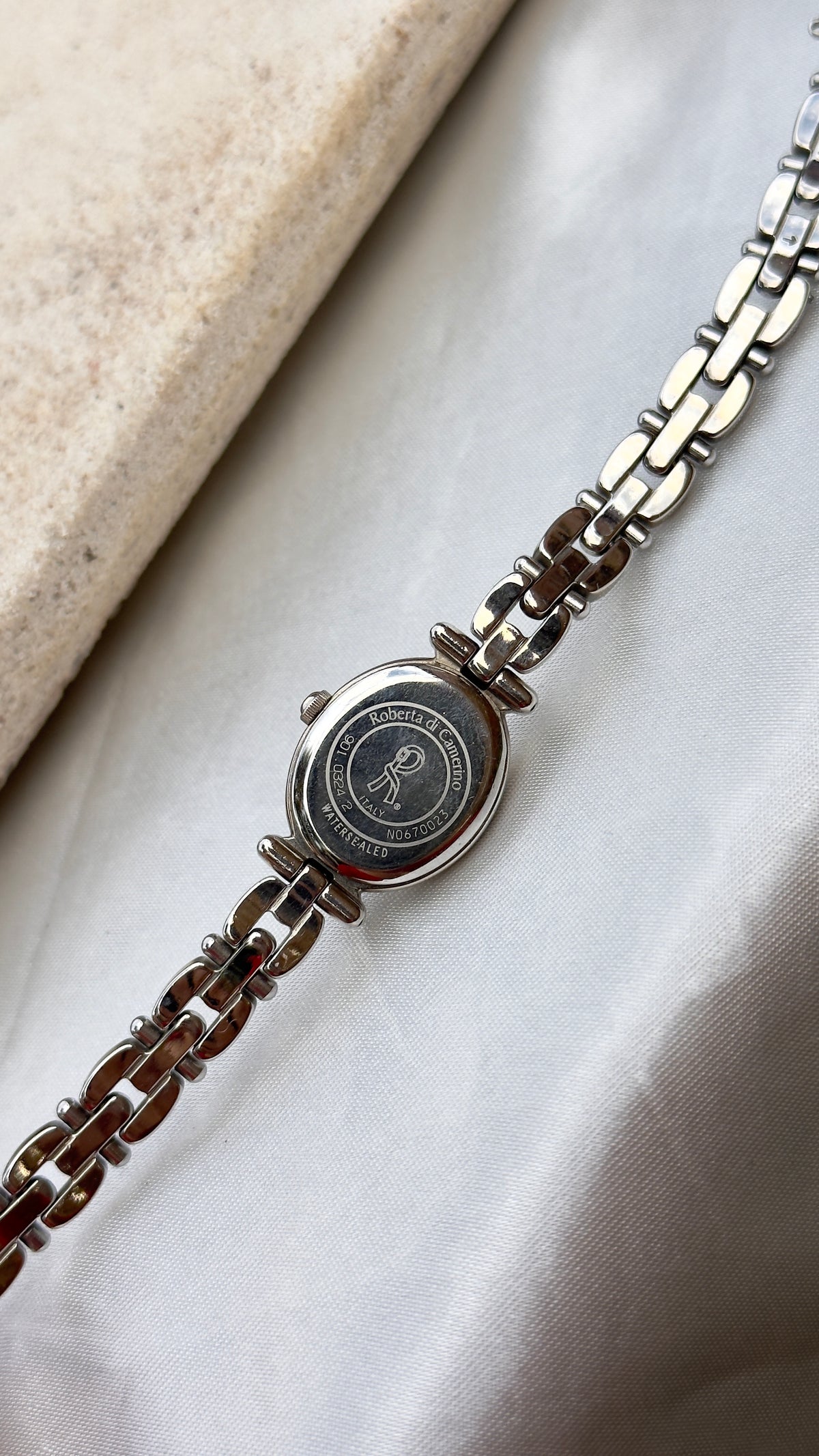 Roberta di Camerino Italy vintage watch - sapphires adorned case