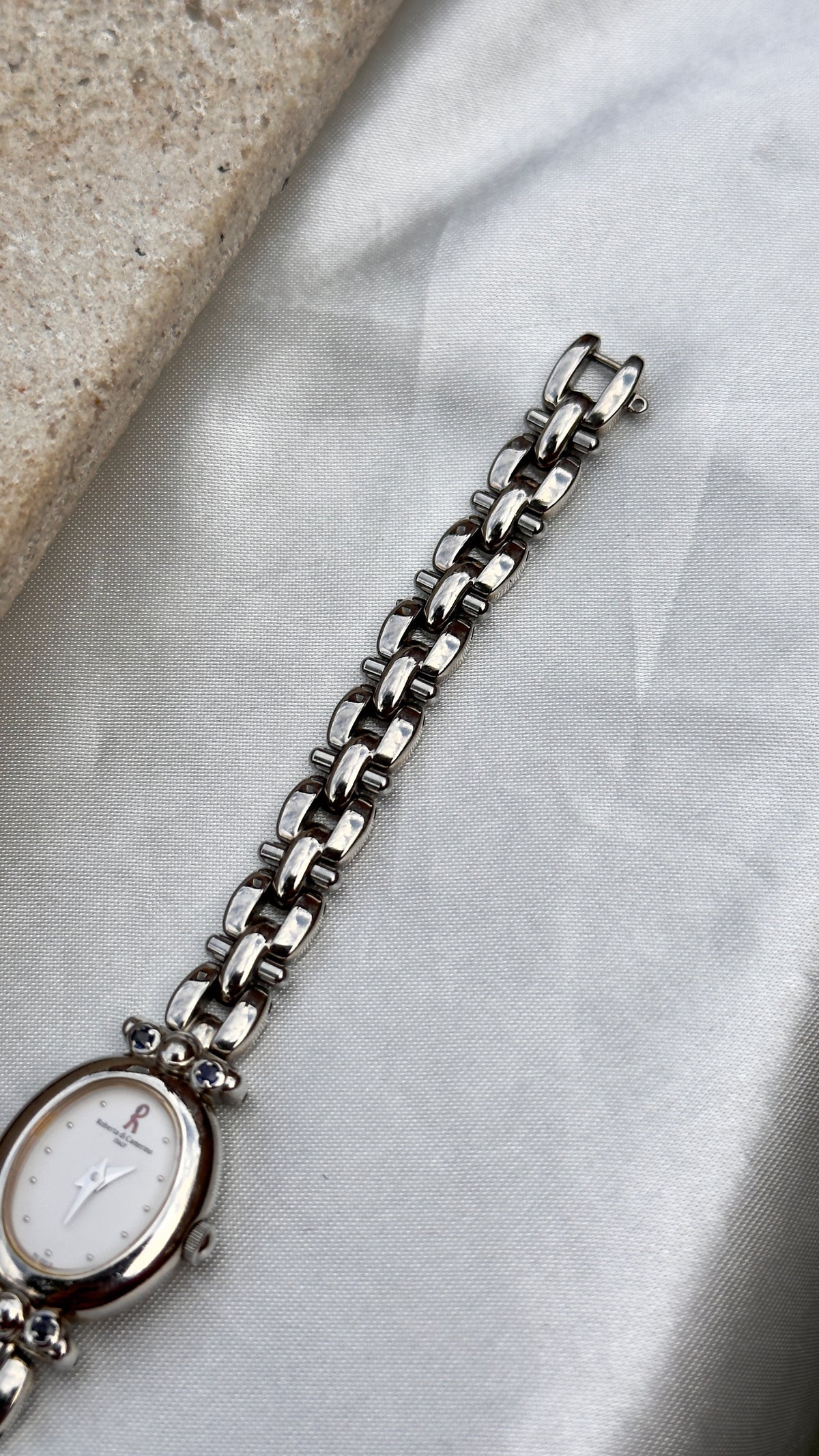 Roberta di Camerino Italy vintage watch - sapphires adorned case