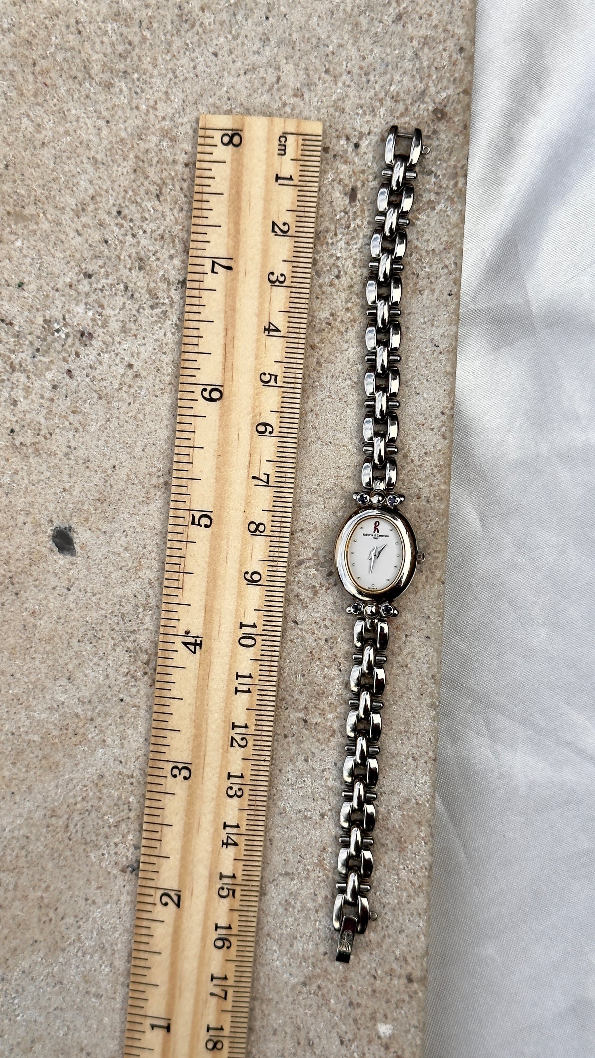 Roberta di Camerino Italy vintage watch - sapphires adorned case