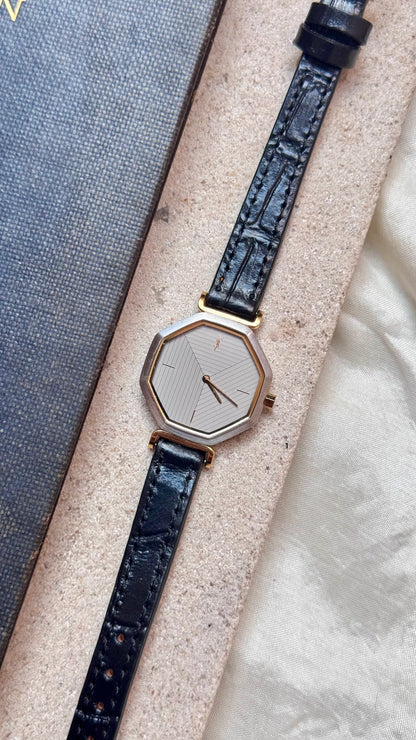 Yves Saint Laurent vintage watch (YSL) 1990s - Bespoke genuine leather