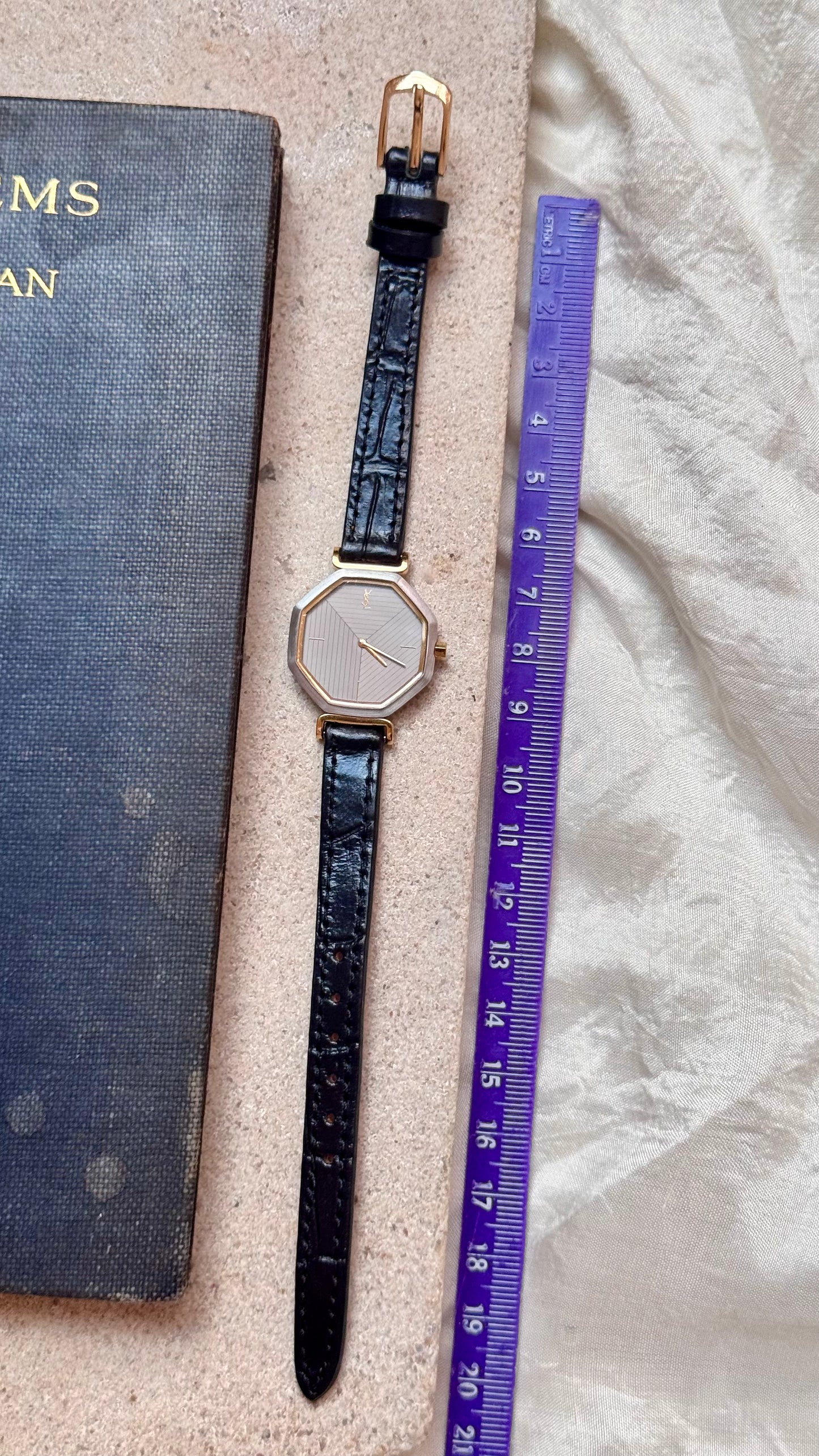 Yves Saint Laurent vintage watch (YSL) 1990s - Bespoke genuine leather