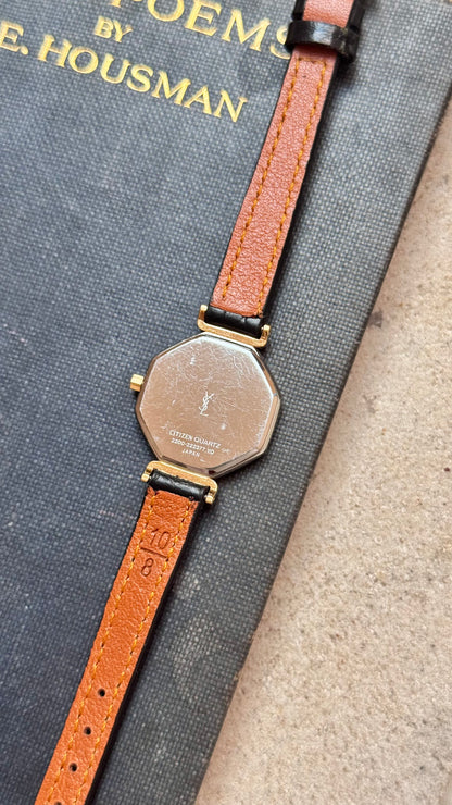 Yves Saint Laurent vintage watch (YSL) 1990s - Bespoke genuine leather