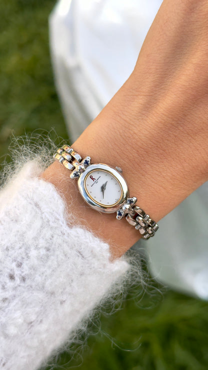 Roberta di Camerino Italy vintage watch - sapphires adorned case