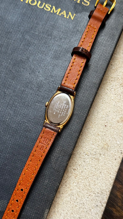 Vintage Seiko Baignoire Women's Watch 1990 - Gold Plated, Original Buckle