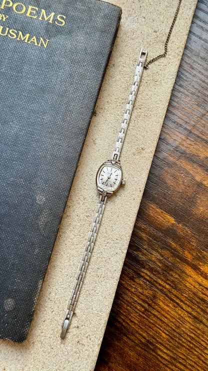 Super Rare 1960s Seiko Solar vintage watch - white gold plated