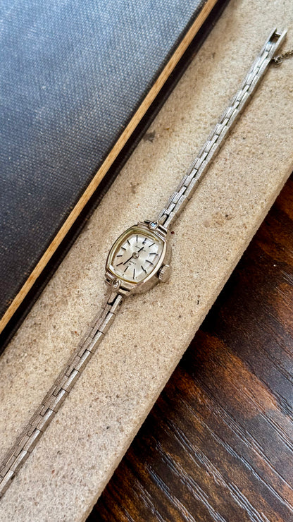 Super Rare 1960s Seiko Solar vintage watch - white gold plated