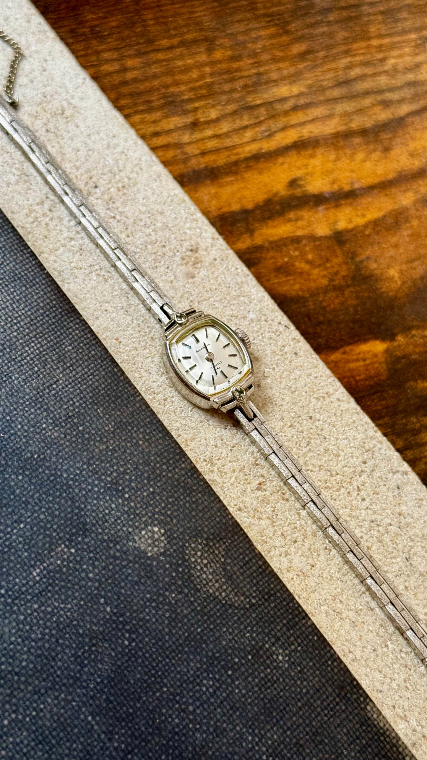 Super Rare 1960s Seiko Solar vintage watch - white gold plated