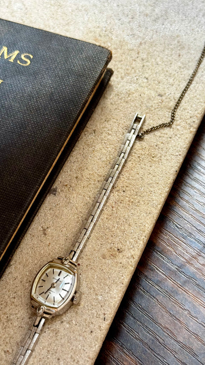 Super Rare 1960s Seiko Solar vintage watch - white gold plated