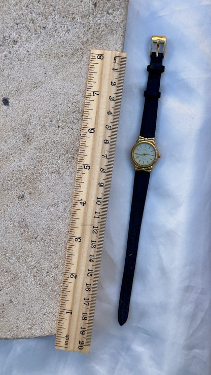 Super Rare Citizen vintage watch 1993 - 18k Gold Plate, Bespoke Leather