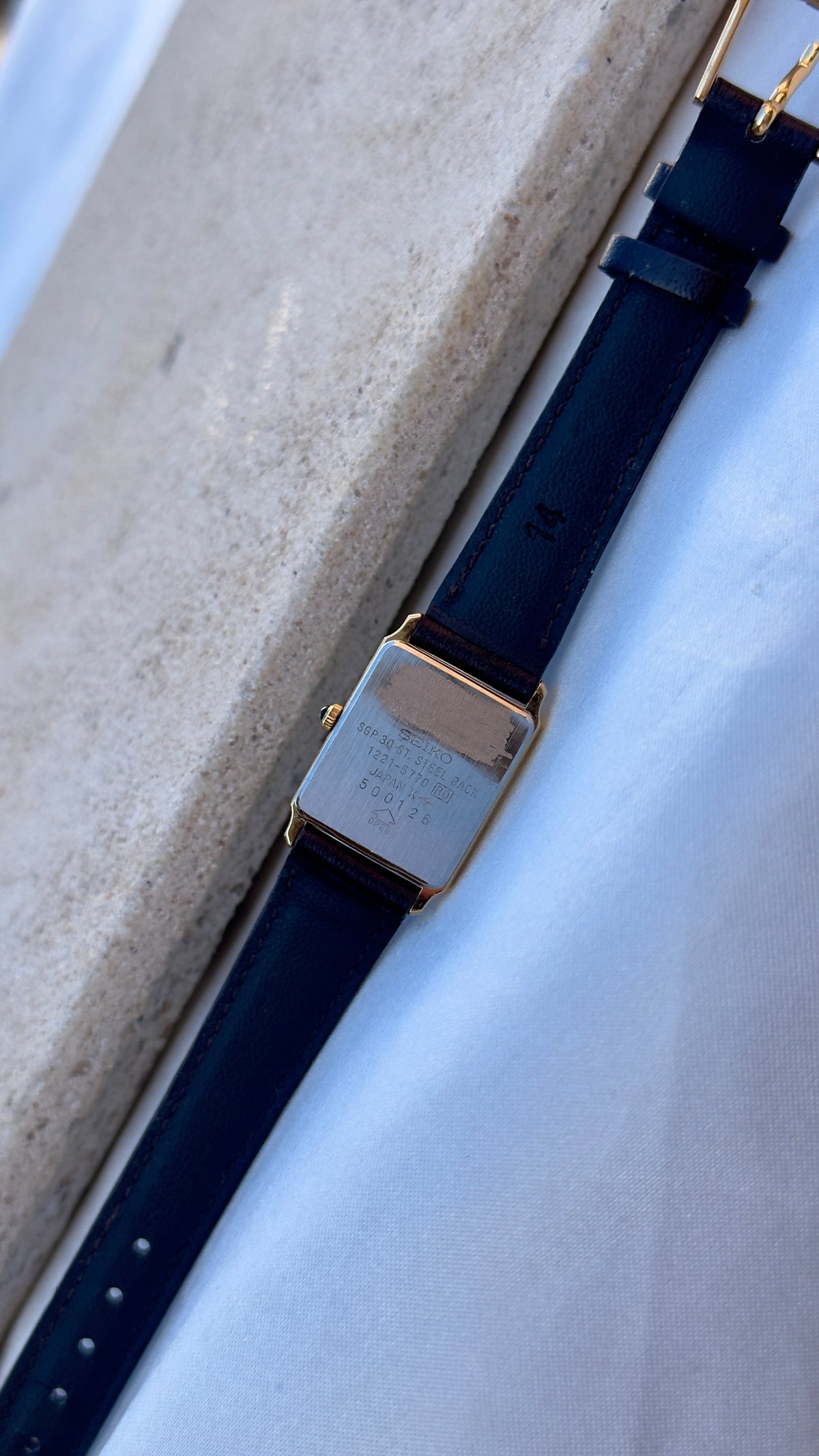Vintage Seiko Women's Tank Watch 1985 - Gold Plated, Near Mint Condition