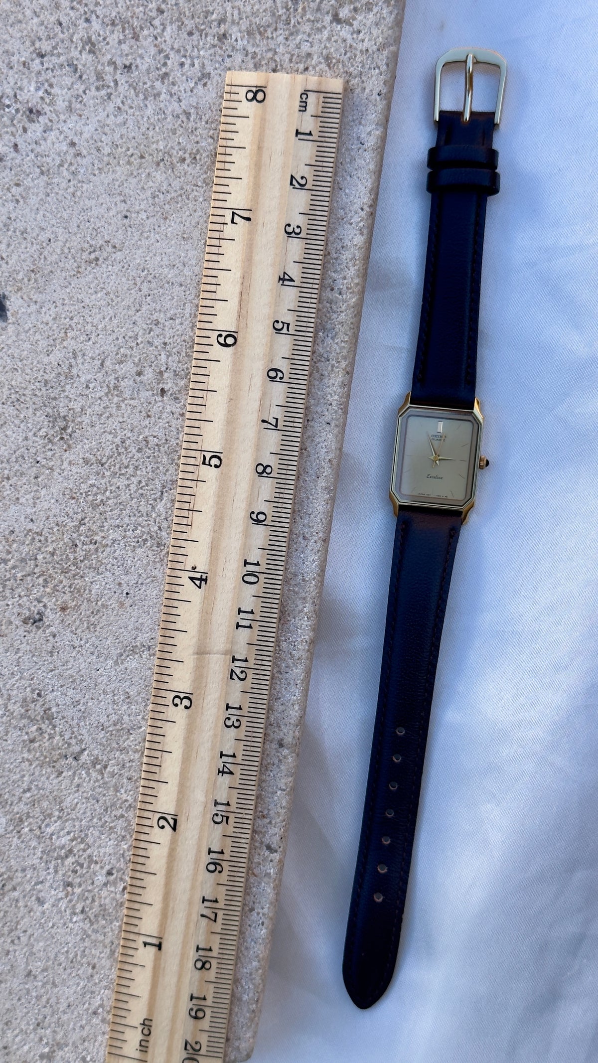 Vintage Seiko Women's Tank Watch 1985 - Gold Plated, Near Mint Condition