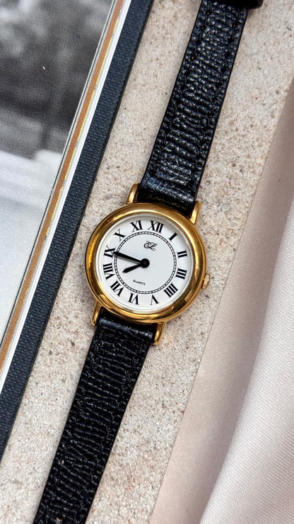 Estee Lauder vintage watch - Roman numerals, gold plated