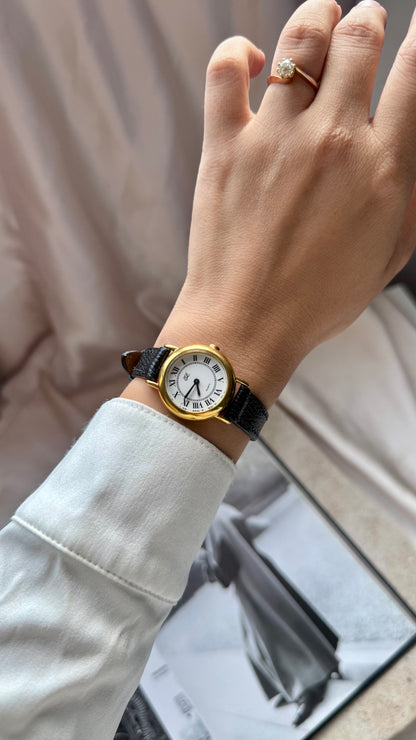 Estee Lauder vintage watch - Roman numerals, gold plated