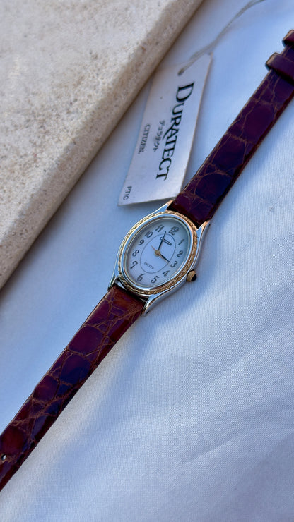 Super Rare Citizen Exceed Duratech vintage watch 1998 - Gold Plate, Mint Condtion with tag