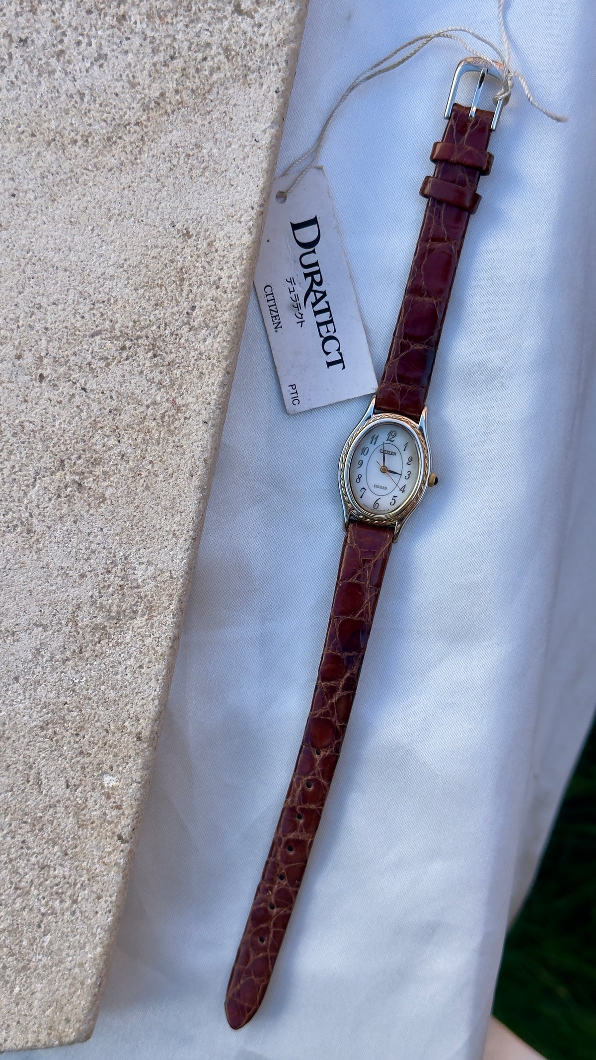 Super Rare Citizen Exceed Duratech vintage watch 1998 - Gold Plate, Mint Condtion with tag