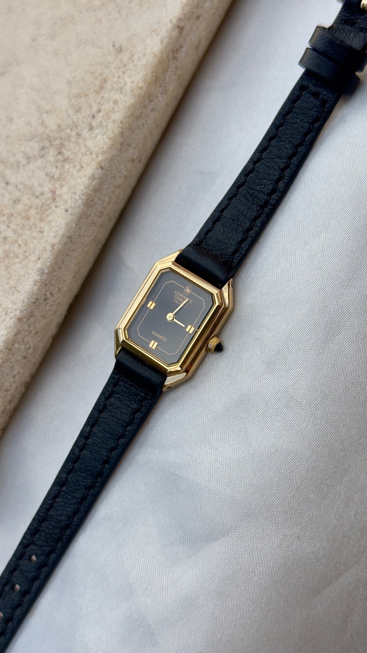 Vintage Leonardo Cenbale Watch 1990s - Gold Plated