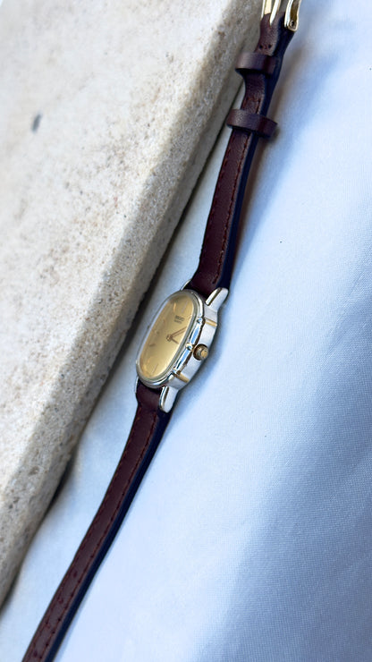 Vintage Seiko Women's Oval Watch 1981 - Gold&Palladium Plated