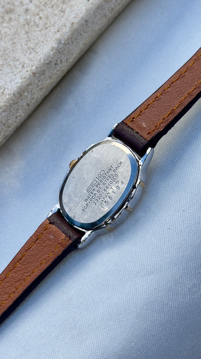Vintage Seiko Women's Oval Watch 1981 - Gold&Palladium Plated