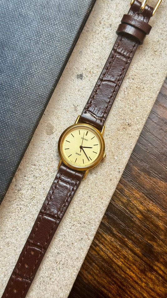 Vintage Seiko Spirit Women's Watch 1993 - 18k Gold Plated