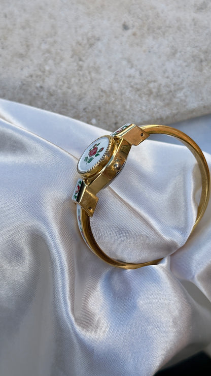 Art Deco Rapport Peekaboo vintage watch - hand painted bangle