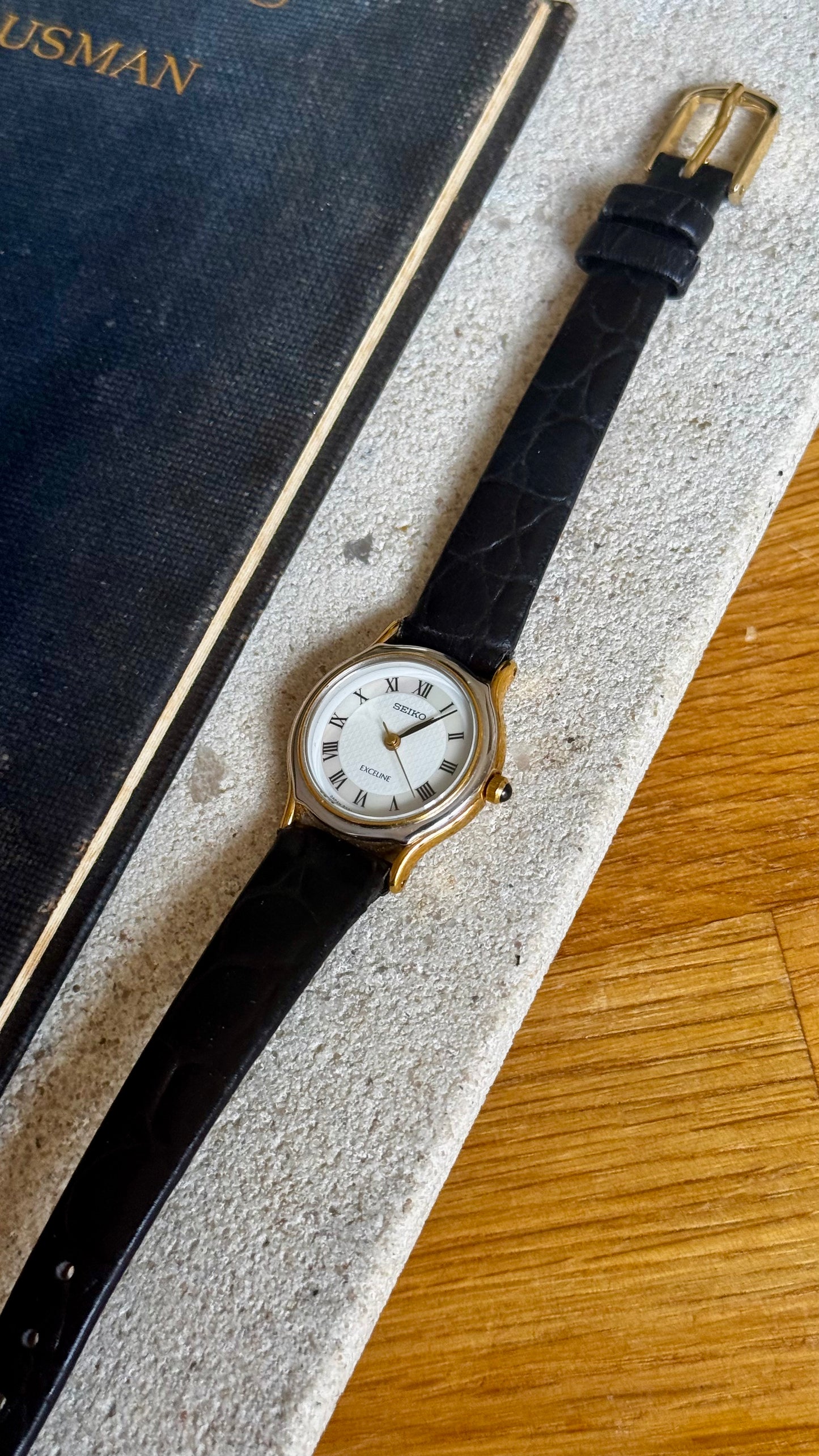 Vintage Seiko Excline Women's Watch 1998 - 18k Gold Plated