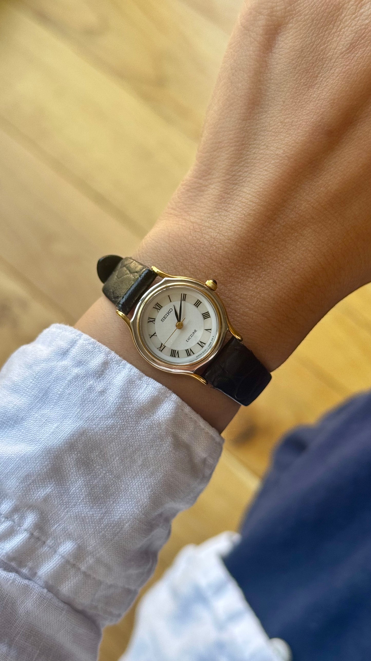 Vintage Seiko Excline Women's Watch 1998 - 18k Gold Plated