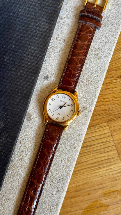 Vintage Seiko Neue Women's Watch 1996 - 18k Gold Plated
