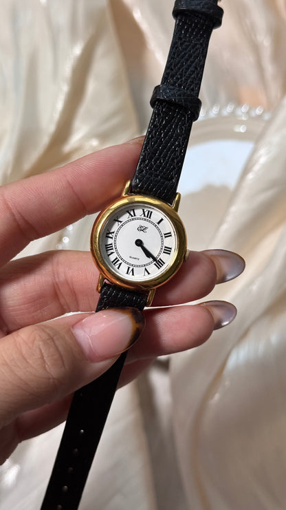 Estee Lauder vintage watch - Roman numerals, gold plated