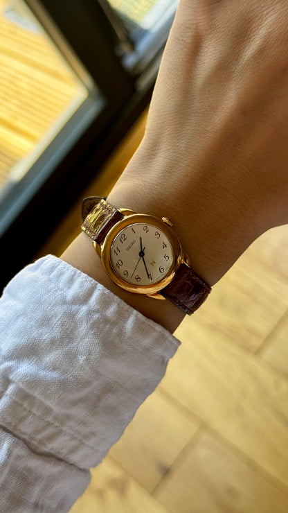 Vintage Seiko Neue Women's Watch 1996 - 18k Gold Plated