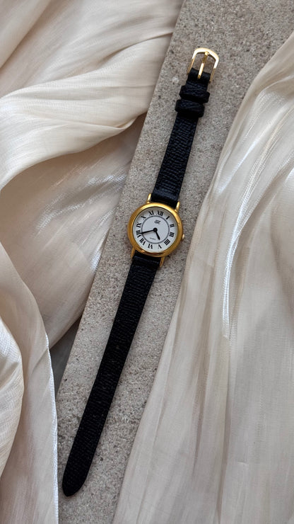 Estee Lauder vintage watch - Roman numerals, gold plated