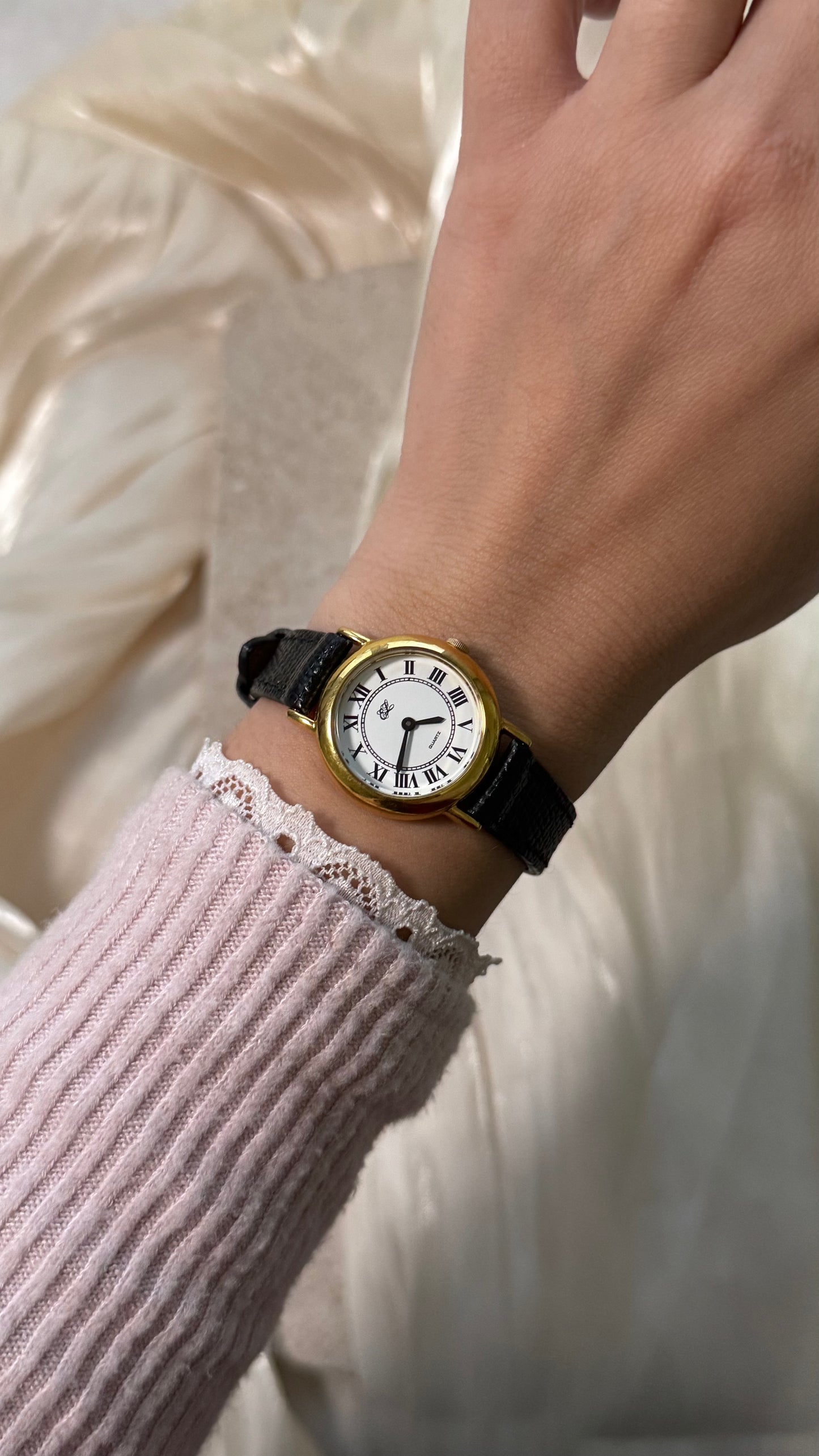 Estee Lauder vintage watch - Roman numerals, gold plated