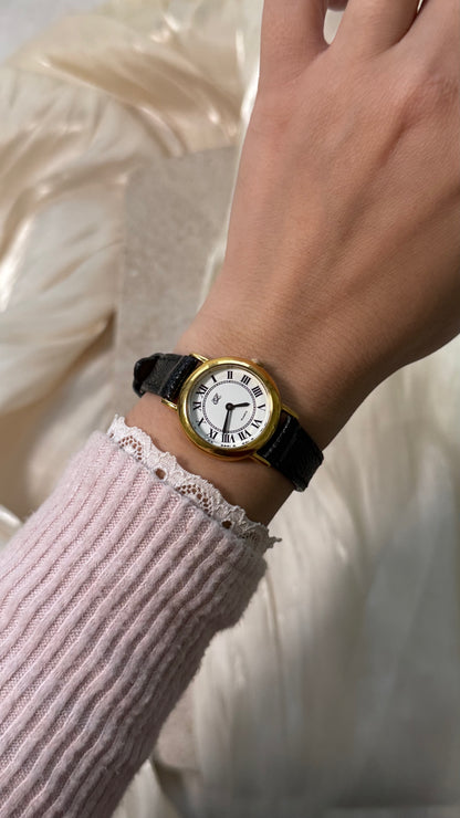 Estee Lauder vintage watch - Roman numerals, gold plated
