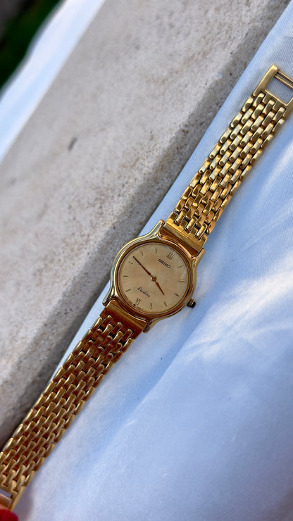 Seiko Exceline Vintage Watch 1986 - Champagne Dial