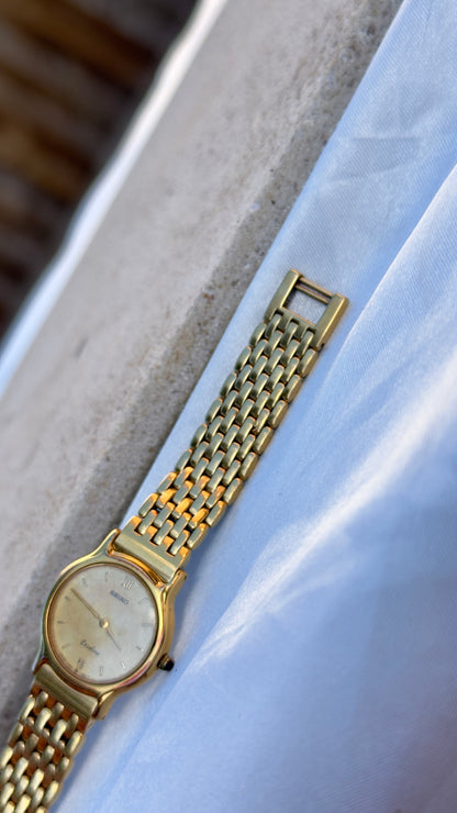 Seiko Exceline Vintage Watch 1986 - Champagne Dial