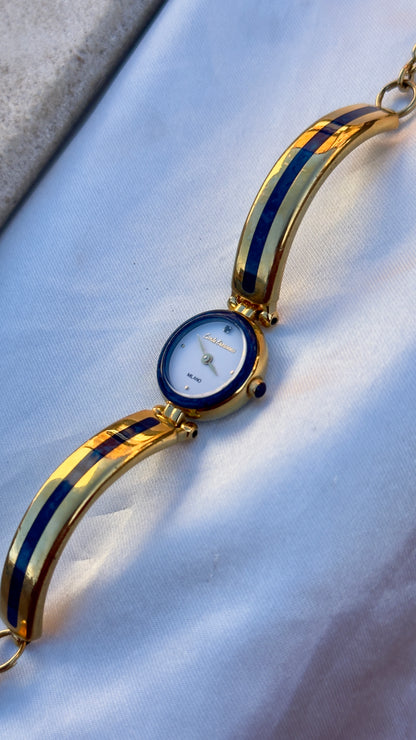 Sordi Ermanno Milano Vintage Watch 1990s - Blue Enamel