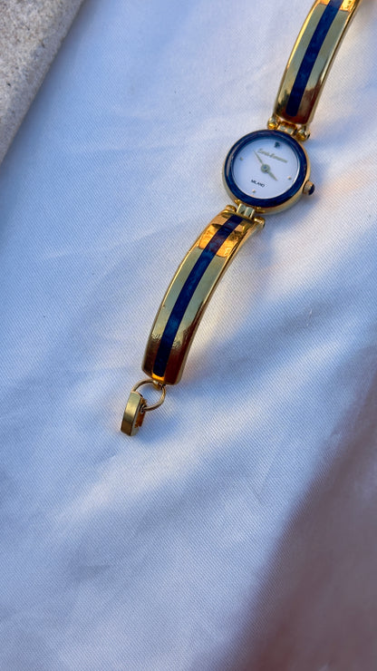 Sordi Ermanno Milano Vintage Watch 1990s - Blue Enamel
