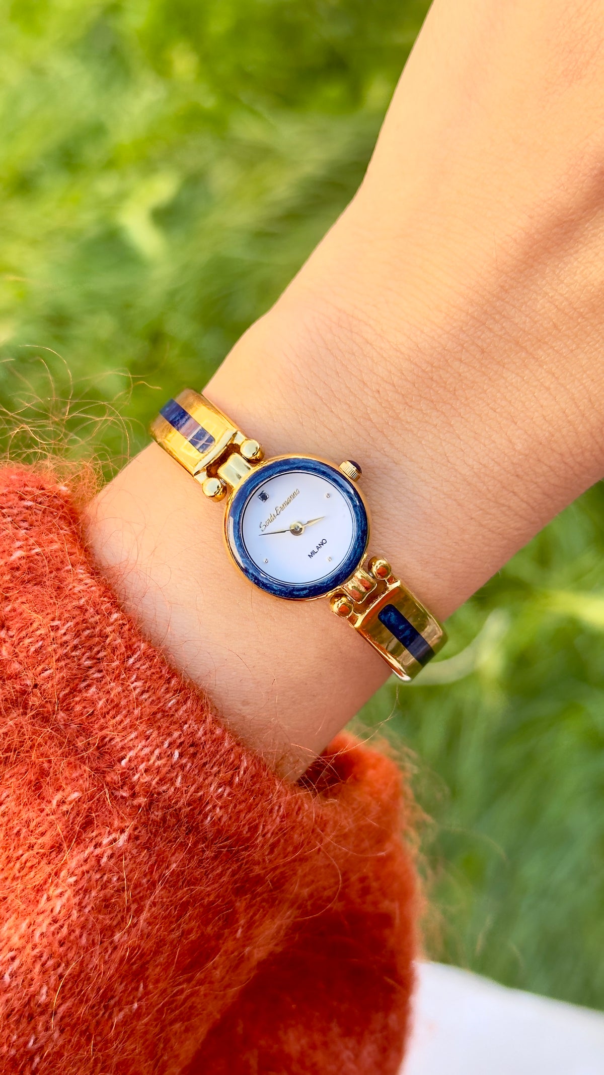 Sordi Ermanno Milano Vintage Watch 1990s - Blue Enamel