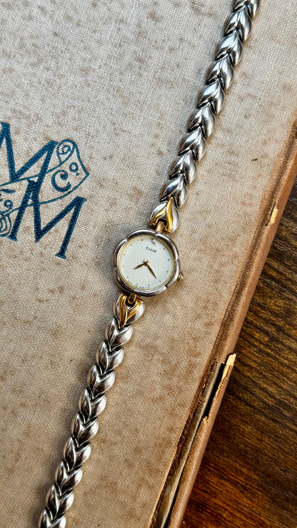 1992 Super Rare Vintage Seiko Tissé Watch - Flower case