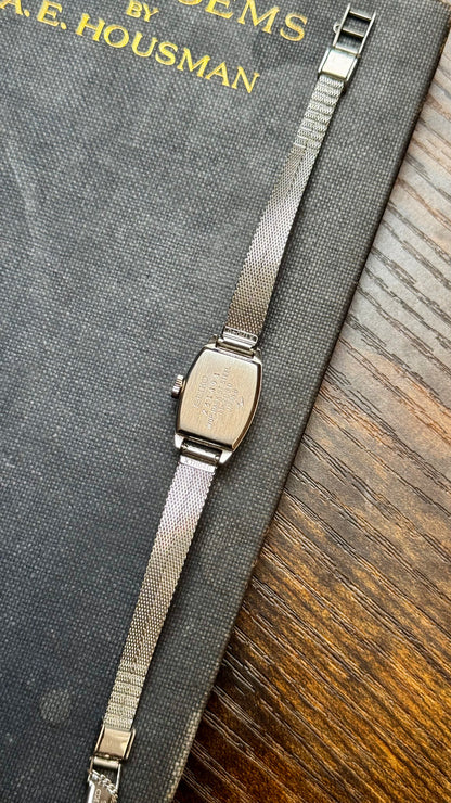 Super Rare 1960s Seiko vintage watch - white gold plated, blue lapis dial